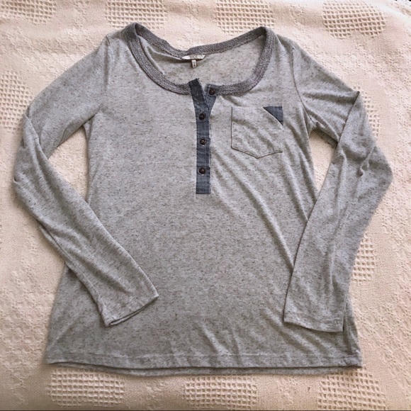 BKE Long Sleeve Henley Top from The Buckle Small - Picture 1 of 5